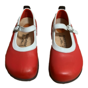 Footprints by Birkenstock Mary Jane Shoes, size 37 EU, red/white